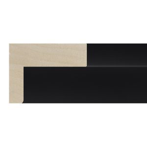 16x52mm Black Closed Grain Create L-shape Moulding