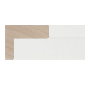 16x52mm White Closed Grain Create L-shape Moulding
