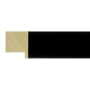 30x25mm Black Closed Grain Create Flat Moulding