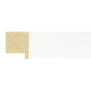 30x25mm White Closed Grain Create Flat Moulding